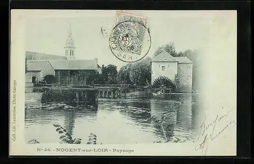 AK Nogent-sur-Loir, Paysage