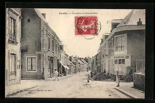AK Conlie, Carrefour et Grande Rue