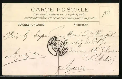 AK Conlie, Arrivee par la Route du Mans