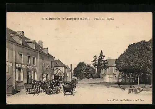 AK Domfront-en-Champagne, Place de l`Eglise