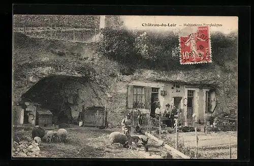 AK Château-du-Loir, Habitationes Troylodytes
