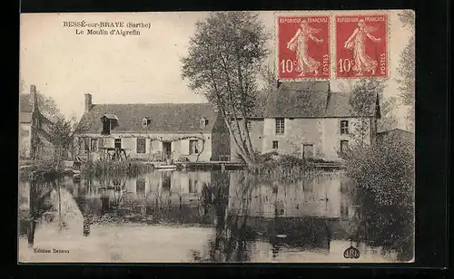 AK Bessé-sur-Braye, Le Moulin d`Aigrefin