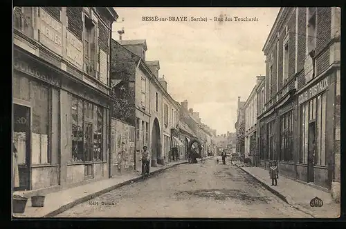 AK Bessé-sur-Braye, Rue des Touchards