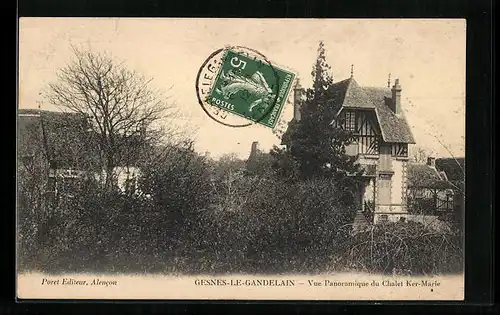 AK Gesnes-le-Gandelain, Vue Panoramique du Chalet Ker-Marie