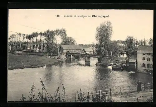 AK Champagné, Moulin et Fabrique