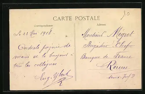 AK Champagné, Pont sur l`Huisne et Filature