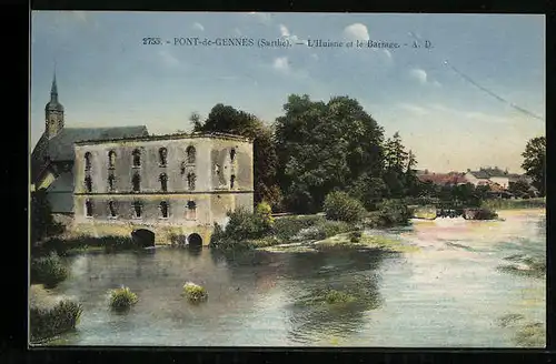 AK Pont-de-Gennes, L`Huisne et le Barrage