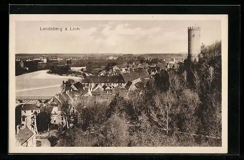 AK Landsberg /Lech, Teilansicht mit Turm