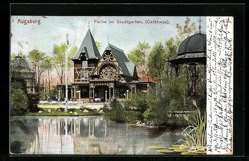 AK Augsburg, Cafehaus im Stadtgarten