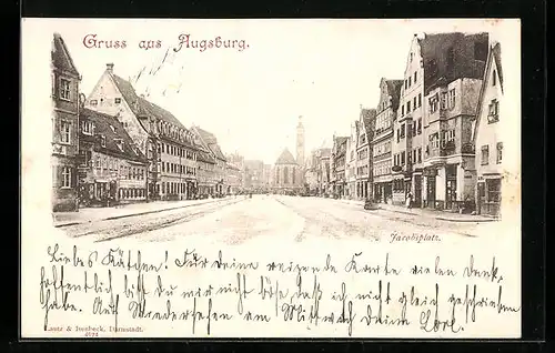AK Augsburg, Jacobsplatz, Strassenpartie