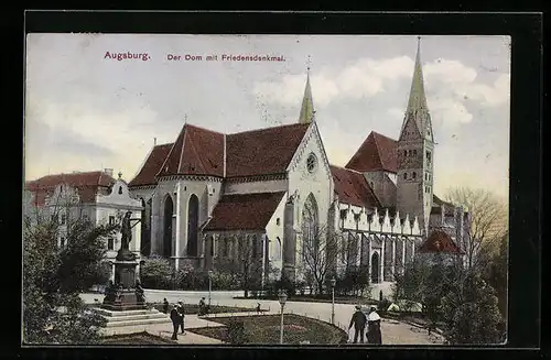 AK Augsburg, Dom mit Friedensdenkmal