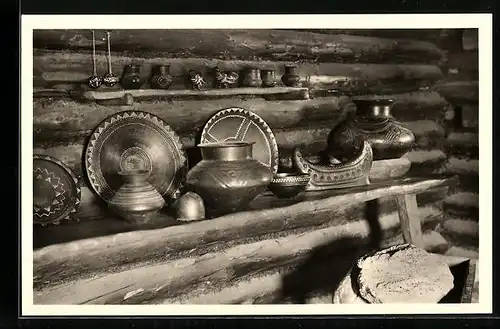 AK Unteruhldingen /Bodensee, Freilichtmuseum, Bronzezeitliche Töpferei