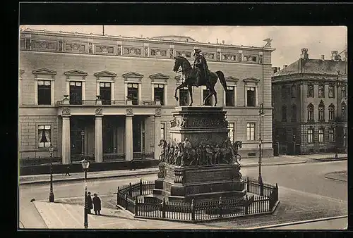 AK Berlin, Palais Wilhelm I. und Reiterstandbild Friedrich II.