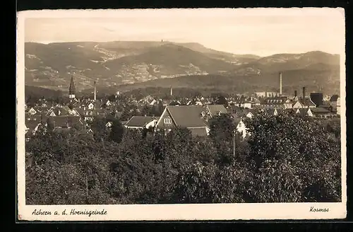 AK Achern an der Hornisgrinde, Totalansicht aus der Vogelschau