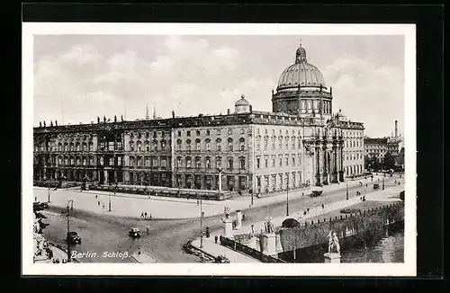 AK Berlin, Schloss aus der Vogelschau