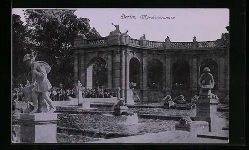 AK Berlin-Friedrichshain, Blick zum Märchenbrunnen