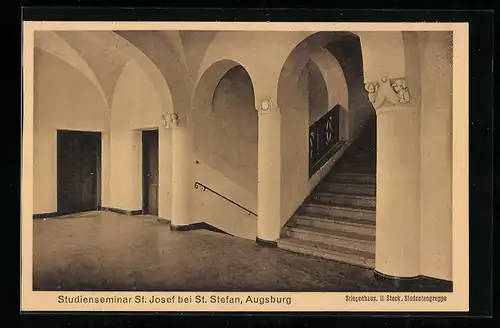 AK Augsburg, Studienseminar St. Josef bei St. Stefan, Stiegenhaus