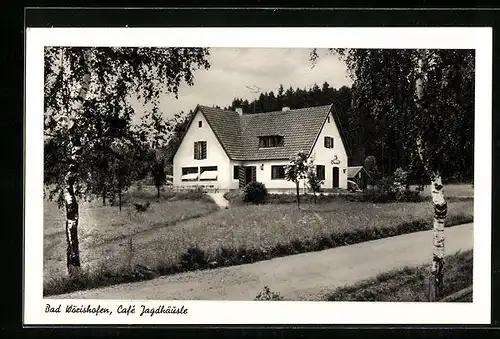 AK Bad Wörishofen, Partie am Café Jagdhäusle