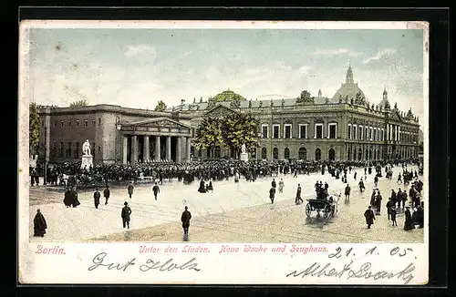 AK Berlin, Unter den Linden, Neue Wache und Zeughaus