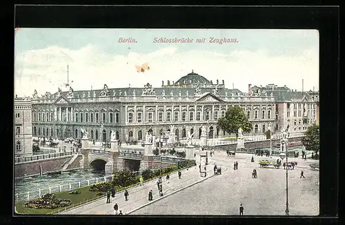 AK Berlin, Schlossbrücke mit Zeughaus