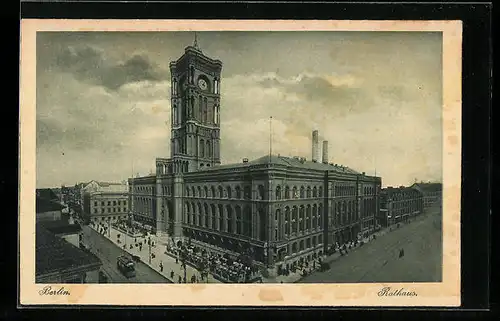 AK Berlin, Blick zum Rathaus, Königstrasse