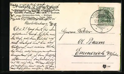 AK Berlin-Charlottenburg, Kaiser Wilhelm-Gedächtnis-Kirche mit Strassenbahn