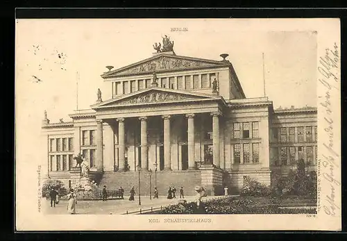 AK Berlin, Partie am Kgl. Schauspielhaus, Gendarmenmarkt