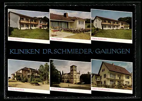 AK Gailingen, Kliniken Dr Schmieder, Haus Schweiz, Haus Hegau, Haus Bodensee