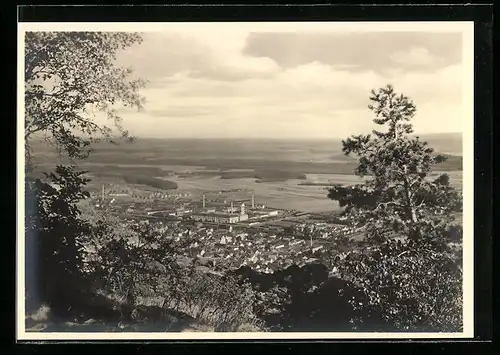 AK Singen /Baden, Blick vom Hohentwiel auf Stadt und MAGGI-Werke