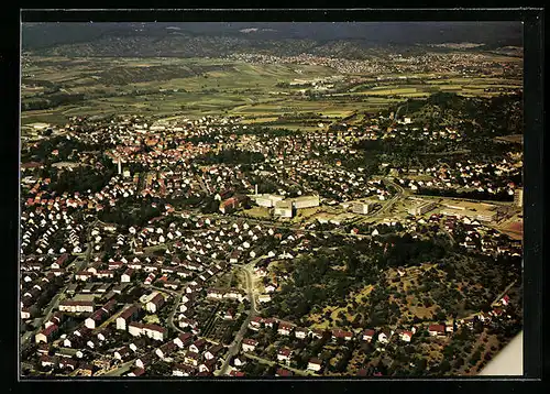 AK Schorndorf /Württ., Ortsansicht vom Flugzeug aus