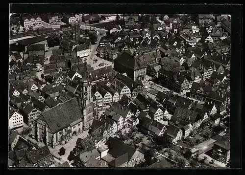 AK Schorndorf, Ortsansicht vom Flugzeug aus