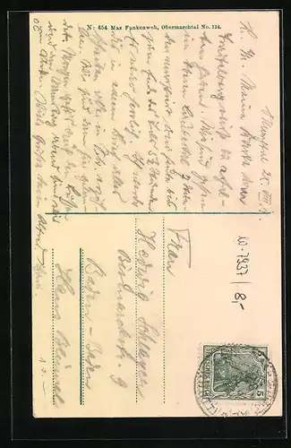 AK Obermarchtal, Ortsansicht vom Wasser aus