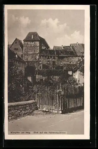 AK Wimpfen am Berg, Blick auf das Hohenstaufentor