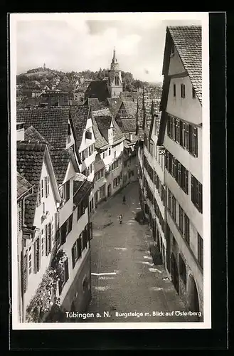 AK Tübingen, Burgsteige mit Blick auf Österburg