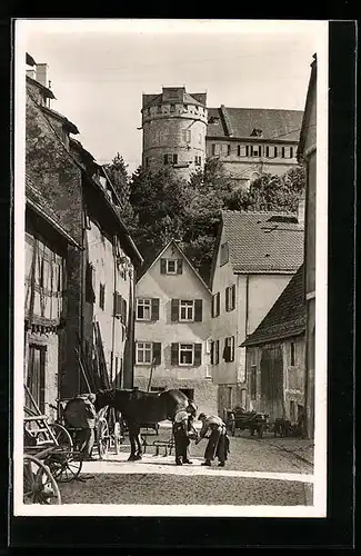 AK Tübingen, Saltstadelgasse in der Alt-Stadt