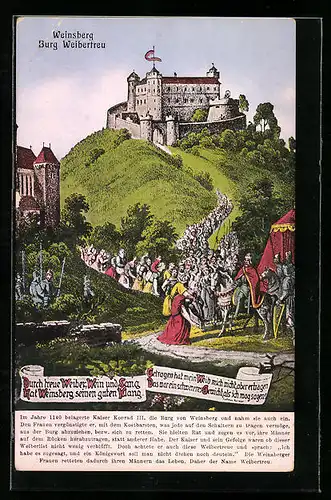 AK Weinsberg, Burg Weibertreu, Prozession