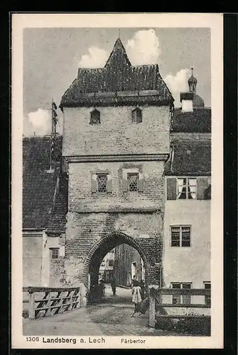 AK Landsberg am Lech, Partie am Färbertor