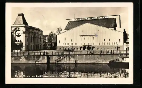 AK Berlin, Theater am Schiffbauerdamm und Friedrichstadtpalast