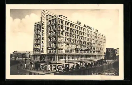 AK Berlin, Alexanderplatz mit HO-Kaufhaus