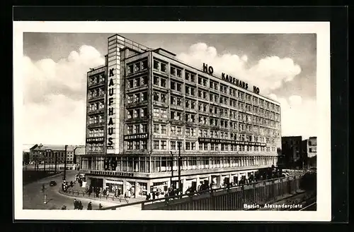 AK Berlin, Alexanderplatz mit HO-Kaufhaus