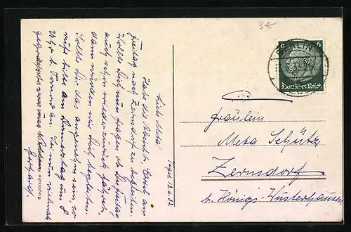 AK Berlin-Tegelort, Uferpartie am Tegeler See mit Segelboot