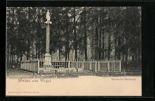 AK Berlin-Tegel, Humboldt-Denkmal