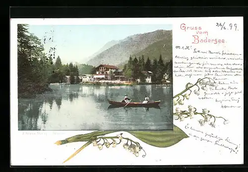 AK Badersee, Teilansicht mit Boot