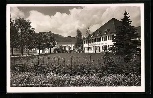 AK Bad Wiessee am Tegernsee, Ortspartie mit Jod- und Schwefelbad Wiessee