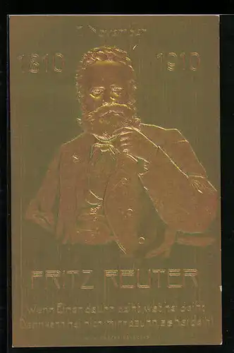 AK Portrait des Dichters Fritz Reuter