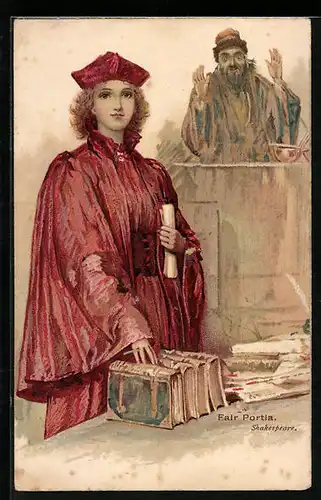 Künstler-AK Shakespeare, Fair Portia