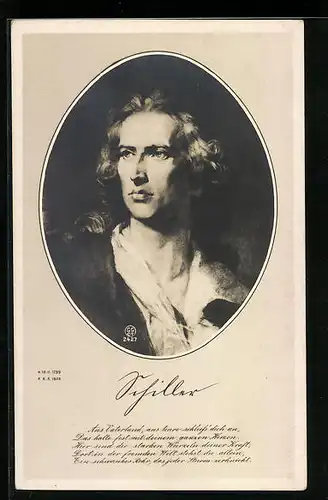 AK Portrait von Friedrich Schiller