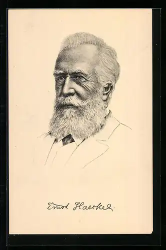 AK Portrait des Philosophen u. Zoologen Ernst Haeckel