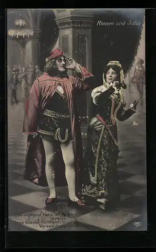 AK Szene aus Romeo und Julia von Shakespeare