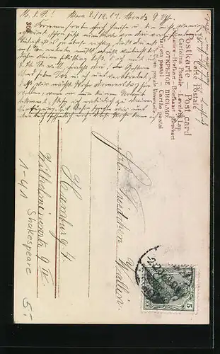 AK Szene aus Romeo und Julia von Shakespeare